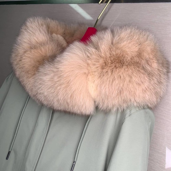 NEW MR& MRS style rabbit and fox fur parker coat - Picture 5 of 14